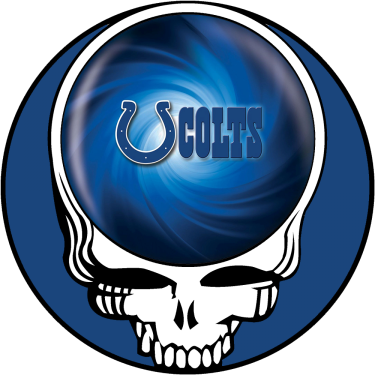 Indianapolis Colts skull logo fabric transfer